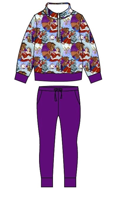 PREORDER - A Tale as old as Christmas Adult French Terry Quarter Zip Set