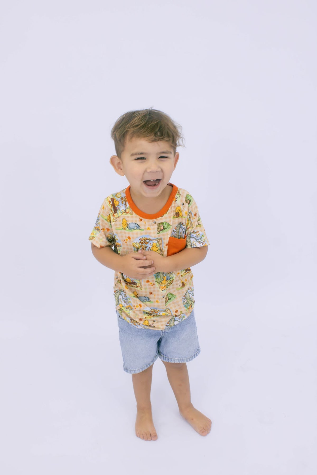 Fall Pooh Pocket Tee