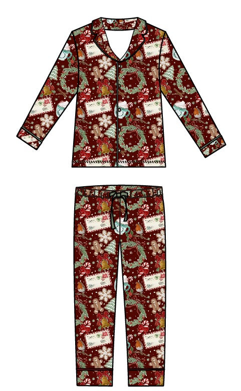 PREORDER - Classic Christmas Adult Button Down Set