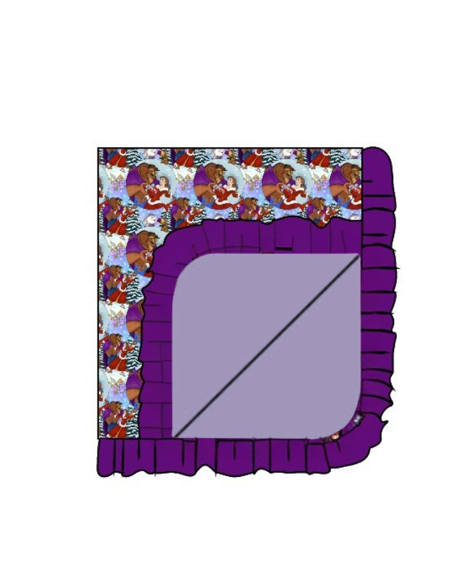 PREORDER - A Tale as Old as Christmas 60X80 Ruffle Bamboo/Minky Blanket